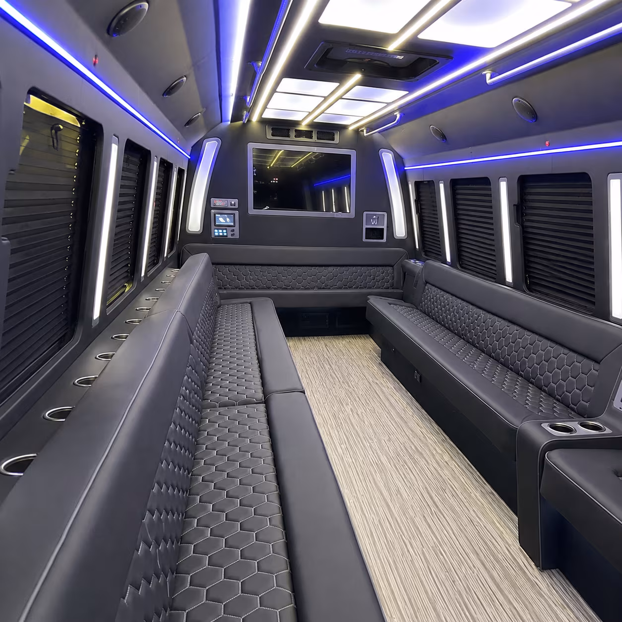 hillsboro 40 passenger party bus inside