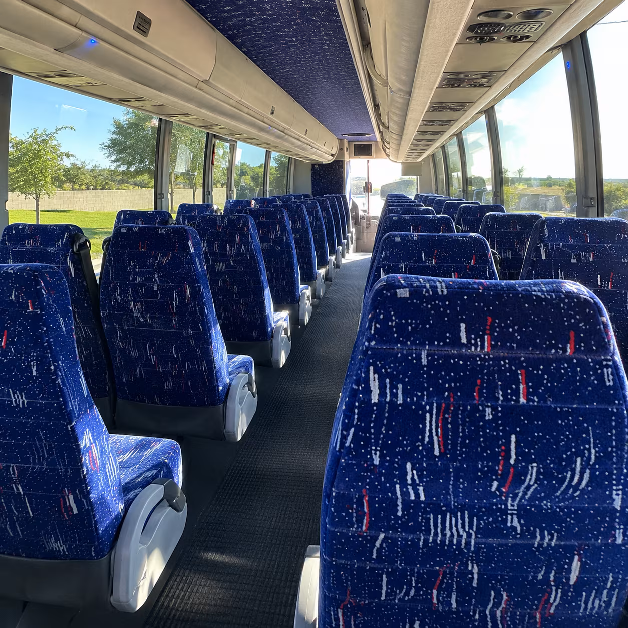 hillsboro 56 passenger charter bus inside