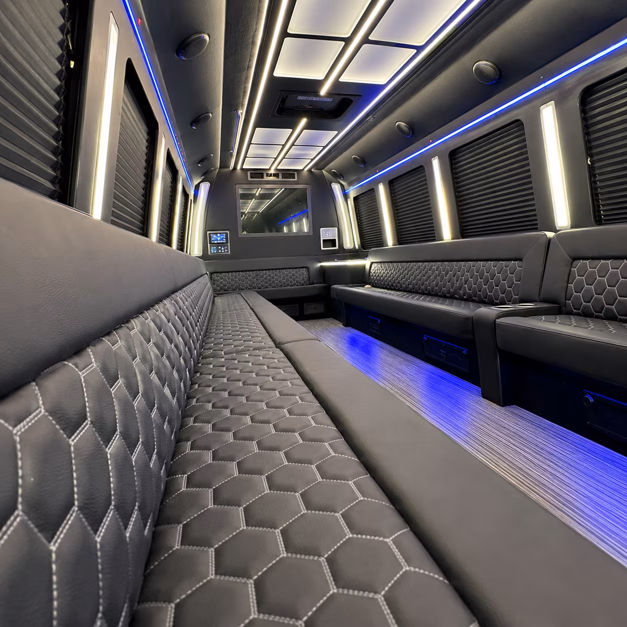 hillsboro party bus rental interior